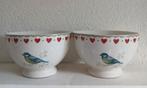 Jet Twents Bont twee kommen met vogel, Huis en Inrichting, Keuken | Servies, Nieuw, Ophalen of Verzenden, Kom(men), Overige stijlen