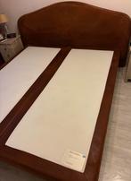 Tweepersoons boxspring 180x200 met bruin hoofdeinde, Gebruikt, Bruin, Tweepersoons, Ophalen of Verzenden