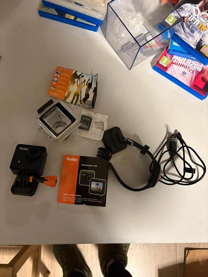 (C) Rollei Actioncam 410,compleet afstandsbediening,SD-kaart, Audio, Tv en Foto, Actiecamera's, Zo goed als nieuw, Rollei, Verzenden