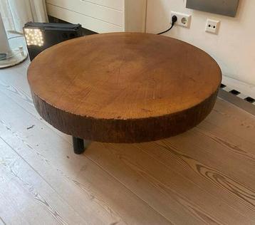 Vintage design Boomstamtafel Frans, Ø82cm, 28cm hoog beschikbaar voor biedingen