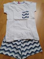 shortama kind 116/122 wit blauw zgan, Kinderen en Baby's, Kinderkleding | Maat 116, Ophalen of Verzenden, Zo goed als nieuw, Jongen of Meisje