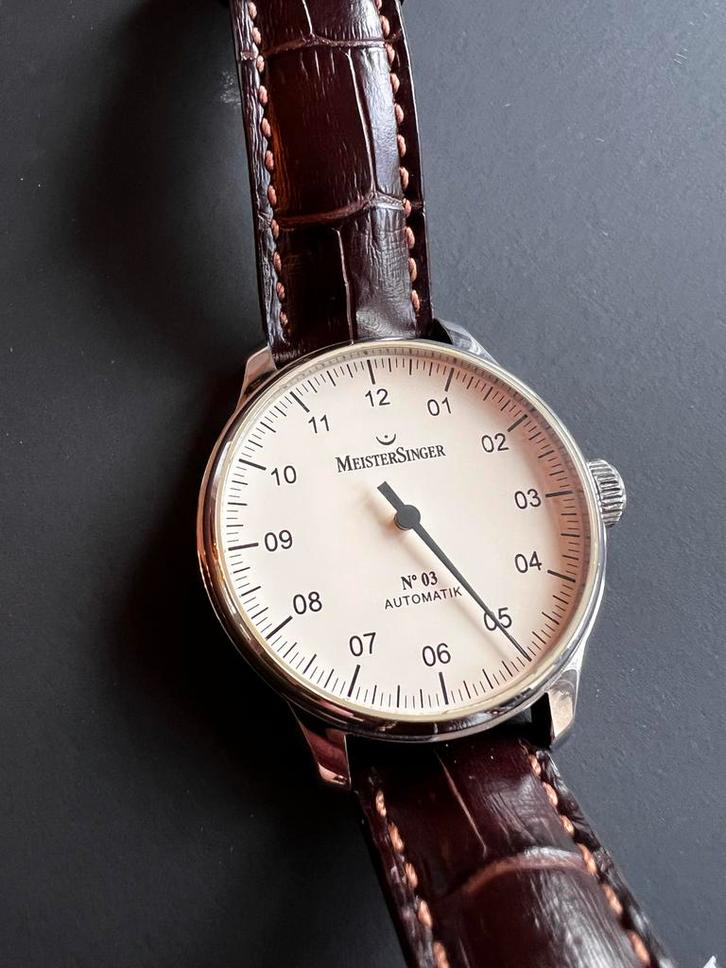 Meistersinger No.3 (2013) - Zo goed als nieuw!, Sieraden, Tassen en Uiterlijk, Horloges | Heren, Zo goed als nieuw, Polshorloge