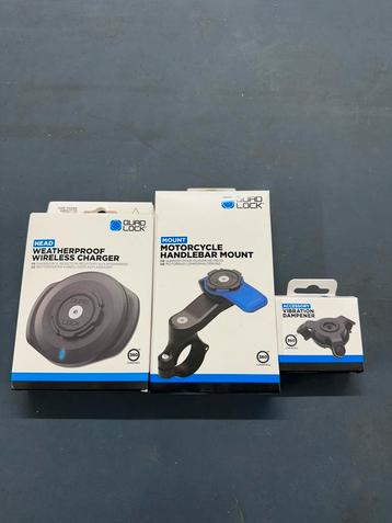 Quadlock Stuurmount + Wireless Charger + Vibration damper beschikbaar voor biedingen