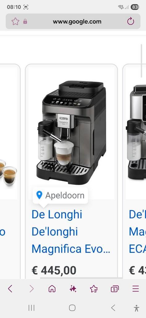 Delonghi magnifica bonen machine, Witgoed en Apparatuur, Koffiemachine-accessoires, Zo goed als nieuw, Ophalen