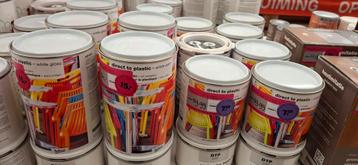 Partij 'direct to plastic' verf beschikbaar voor biedingen