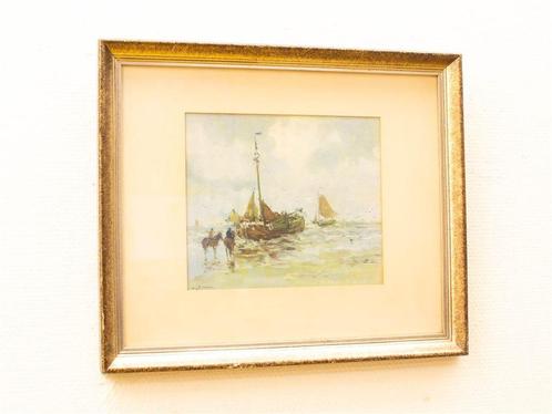 Prent van het strand/zee 34224, Verzamelen, Ansichtkaarten | Nederland, Ongelopen, Noord-Holland, Ophalen of Verzenden