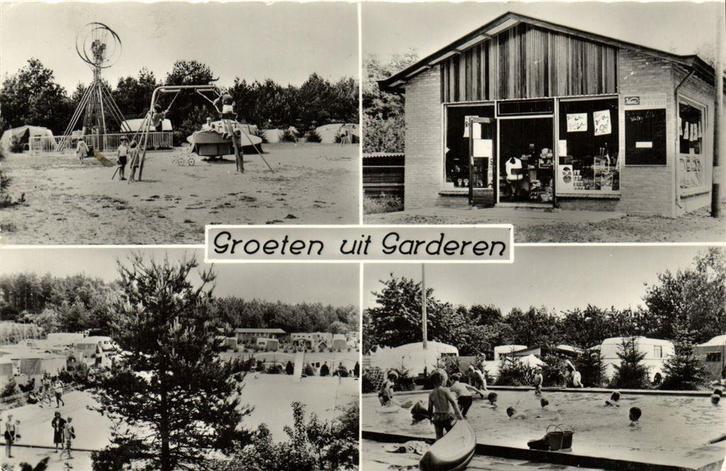 Groeten uit Garderen - 4 afb - Camping Speulderbos - gelopen, Verzamelen, Ansichtkaarten | Nederland, Ongelopen, Noord-Brabant