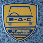 Vintage sticker EAC de autoclub die achter mij staat, Verzamelen, Ophalen of Verzenden, Zo goed als nieuw