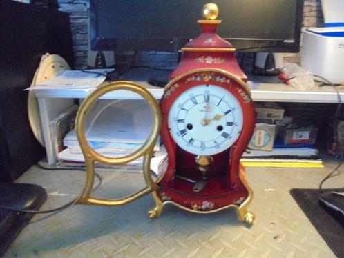oude houten consol klok met console, Antiek en Kunst, Antiek | Klokken, Ophalen of Verzenden