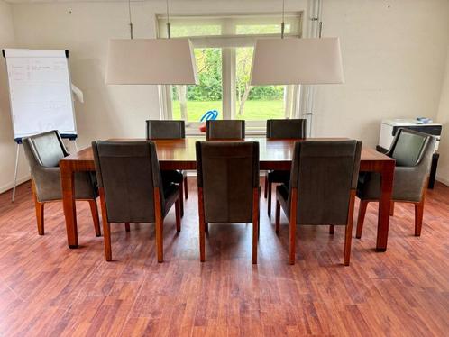 Originele Schuitema eettafel + 8 Art and Crafts, Huis en Inrichting, Complete eetkamers, Gebruikt, 6 tot 8 stoelen, Ophalen