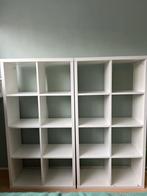 Twee witte IKEA Kallax kasten, Ophalen, Met plank(en), Kunststof, Gebruikt