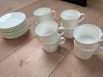 Witte kopjes en borden set, Ophalen of Verzenden, Zo goed als nieuw, Effen, Kop(pen) en/of Schotel(s)