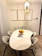 Eettafel + eetstoelen, Ophalen, Zo goed als nieuw, Modern en chique, 4 tot 6 stoelen