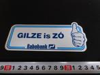 sticker GILZE is ZÓ   Rabobank, Hobby en Vrije tijd, Ophalen, Zo goed als nieuw, Sticker