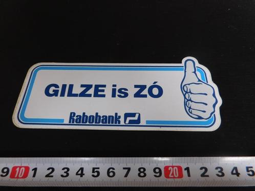sticker GILZE is ZÓ   Rabobank, Hobby en Vrije tijd, Stickers en Plaatjes, Zo goed als nieuw, Sticker, Ophalen