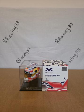 Verstappen USA GP 2022 helm 1:4 + kinspoiler beschikbaar voor biedingen