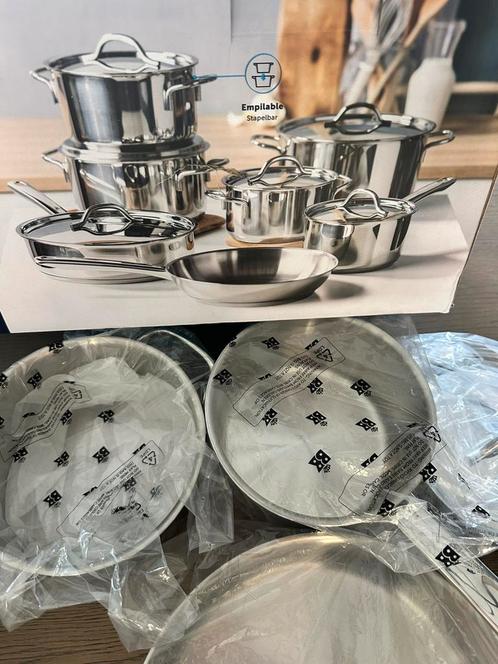 BK Profiline Pannenset 7-delig, Huis en Inrichting, Keuken | Potten en Pannen, Nieuw, Pannenset, Rvs, Inductieplaat, Keramische plaat