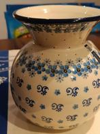 Vaas 1600 ml Bunzlau Castle, Blauw, Aardewerk of Porselein, Nieuw, Ophalen of Verzenden
