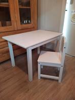 Kinder stoel en tafel wit grenen Ikea sundvik, Ophalen, Gebruikt, Tafel(s) en Stoel(en)