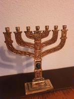 Joodse 7 armige kandelaar, jeruzalem, menora met steen., Ophalen of Verzenden