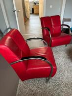 Prachtige leren stoelen 2 stuks, Huis en Inrichting, Fauteuils, Ophalen, Zo goed als nieuw, 75 tot 100 cm