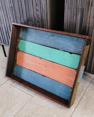Groot Decoratief dienblad multicolor beschikbaar voor biedingen