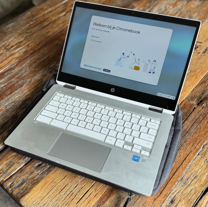 2-in-1 Chromebook HP 14 inch, Computers en Software, Chromebooks, Gebruikt, 14 inch, 4 GB of minder, 64 GB, Qwerty, Touchscreen