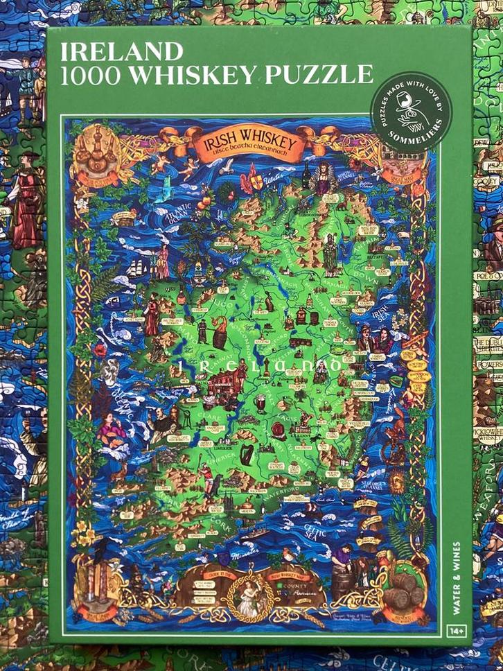 Ierse Whiskey puzzel 1000 stukjes, compleet en als nieuw, Hobby en Vrije tijd, Denksport en Puzzels, Zo goed als nieuw, Legpuzzel