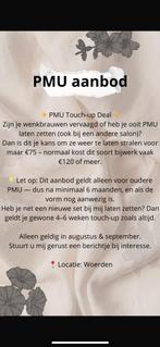 Alleen in augustus & september: PMU Touch-up voor €75, Tickets en Kaartjes, Drie personen of meer, Kortingsbon, Overige typen