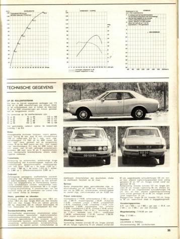 Autovisie test Toyota Celica 1600 ST Mei 1971 beschikbaar voor biedingen
