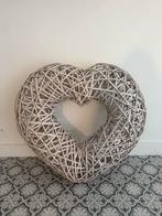 Rieten Hart krans Decoratie (90x90 cm), Huis en Inrichting, Woonaccessoires | Kransen, Ophalen, Nieuw