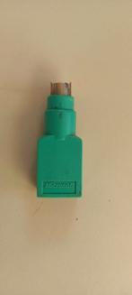 Mini DIN 6-pins PS/2 (m) - USB-A (v) adapter / groen, Computers en Software, Ophalen of Verzenden, Zo goed als nieuw