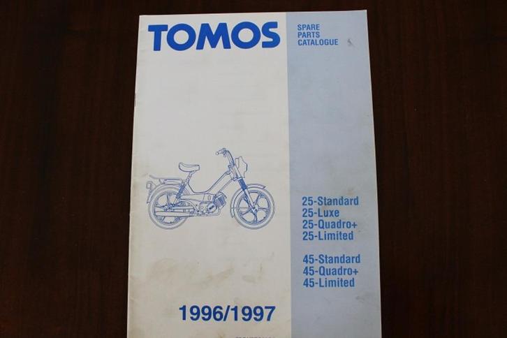 Tomos 25 45 Standard Limited Quadro 1996 1997 parts list, Fietsen en Brommers, Handleidingen en Instructieboekjes, Ophalen of Verzenden