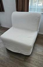 Ikea Lycksele Lovas Slaapfauteuil - Wit/Grijs, Eenpersoons, Zo goed als nieuw, 80 cm, Grijs