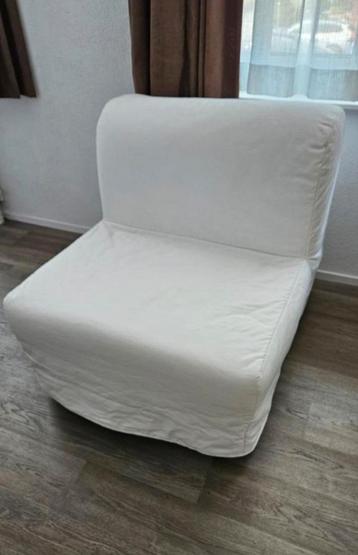 Ikea Lycksele Lovas Slaapfauteuil - Wit/Grijs beschikbaar voor biedingen