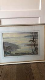 Antieke aquarel/ pastel / tekening, Antiek en Kunst, Ophalen of Verzenden