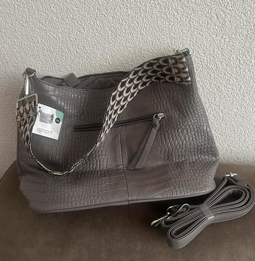 Nieuw: grijze damestas/ schoudertas, Sieraden, Tassen en Uiterlijk, Tassen | Damestassen, Nieuw, Schoudertasje, Grijs, Ophalen of Verzenden
