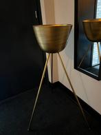 Gouden Plantenpot met Standaard - Stijlvol!, Tuin en Terras, Ophalen