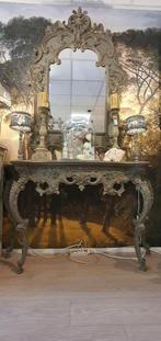 Prachtige Baroque rococo sidetable met spiegel., Ophalen, 5664HM, Zo goed als nieuw, De Knudd