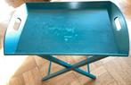 Dienbladtafel bijzettafel groen 65x43x56h opklapbaar, Huis en Inrichting, Woonaccessoires | Dienbladen, Ophalen, Zo goed als nieuw
