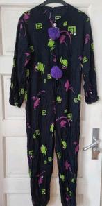 Clown verkleed pak zwart + paars + groen mt L carnaval, Carnaval, Maat 42/44 (L), Ophalen of Verzenden, Zo goed als nieuw