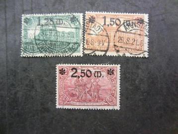 Duitse Rik serie 116-118 Gestempeld. ( schaars ) beschikbaar voor biedingen