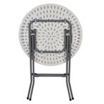 Balkontafel klaptafel rond 60 cm met kunststof tafelblad, Kunststof, 50 tot 100 cm, Rond, Nieuw