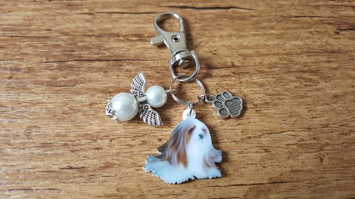 Tashanger Sleutelhanger Havanezer met beschermengeltje, Dieren en Toebehoren, Honden-accessoires, Nieuw, Verzenden