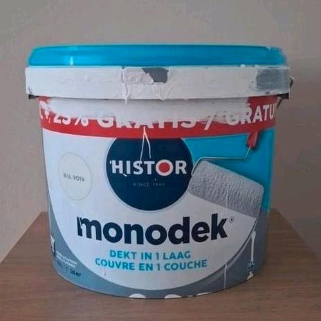 Histor monodek RAL 9016, Doe-het-zelf en Verbouw, Verf, Beits en Lak, Zo goed als nieuw, Verf, Minder dan 5 liter, Wit, Ophalen