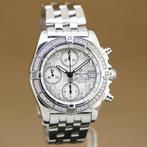 Breitling Chrono Cockpit Diamonds MOP, Staal, Gebruikt, Staal, Breitling