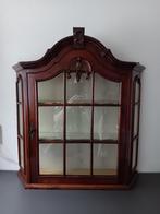 Vintage houten wand vitrinekastje, Huis en Inrichting, Kasten | Vitrinekasten, Ophalen, 50 tot 100 cm, Minder dan 100 cm, 25 tot 50 cm