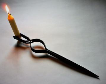 Smeedijzeren wandkandelaar kandelaar steenkolenmijn mijnen beschikbaar voor biedingen