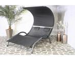 Ligstoel tuinligstoel Cuba SenS-Line aluminium 2 zits zwart, Nieuw, Ophalen of Verzenden, Aluminium, Verstelbaar