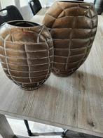 2 goud/ bronzen Turtle vazen, Huis en Inrichting, Woonaccessoires | Vazen, Ophalen, Overige materialen, Overige kleuren, Zo goed als nieuw